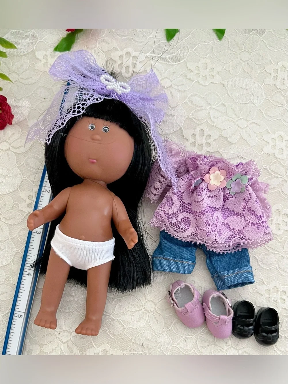 NWT-MIA 5”, 12 cm, 1/12 Scale Potato Doll with Accessories